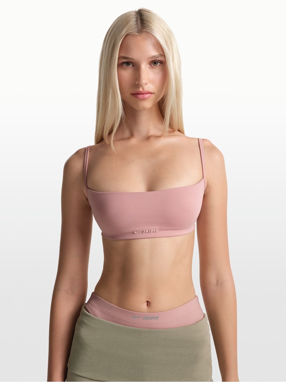 NWT Nike Skims Thin Strap Micro Bra Size XS Himalayan Light pink color